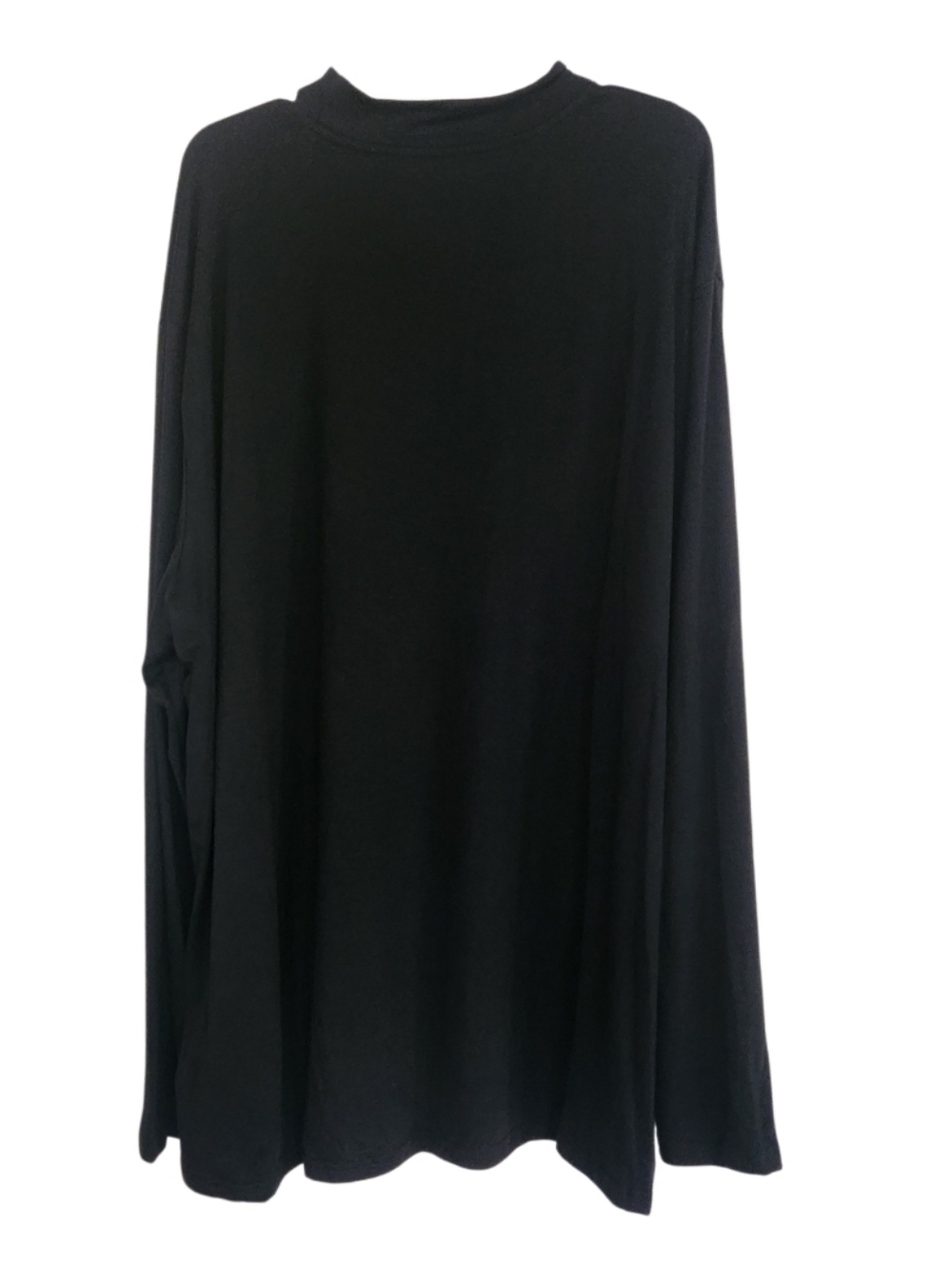 Women's Long Sleeve Mock Neck Top - Black  Sz 4X Nwt